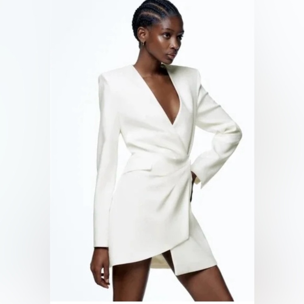 Zara Ecru blazer dress - NWOT, M